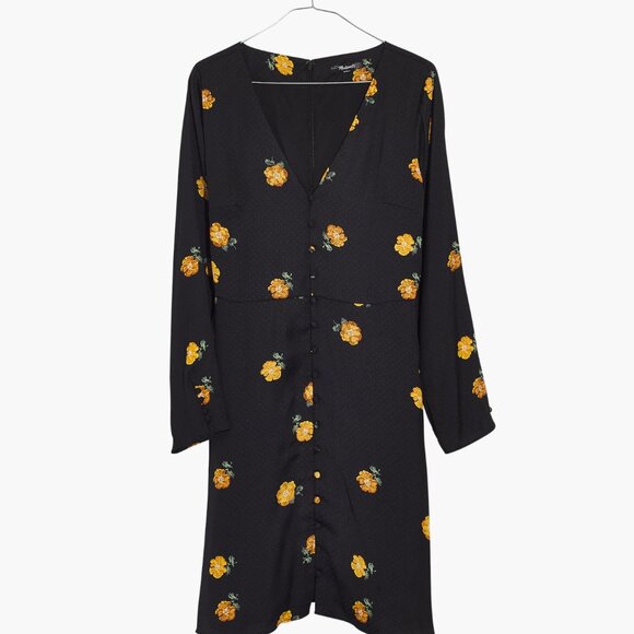 Madewell Lilyblossom Button-Front Dress in Floating Florets Size 4 - Picture 6 of 6